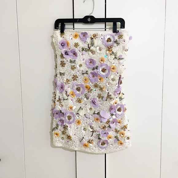 New LoveShackFancy Deja 3D Foral Embellish Dress - Picture 7 of 11